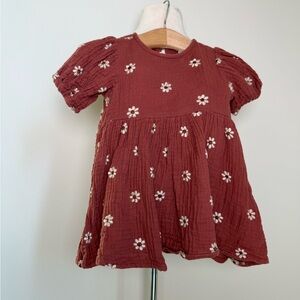 Rylee + Cru Rust Floral Kids Dress